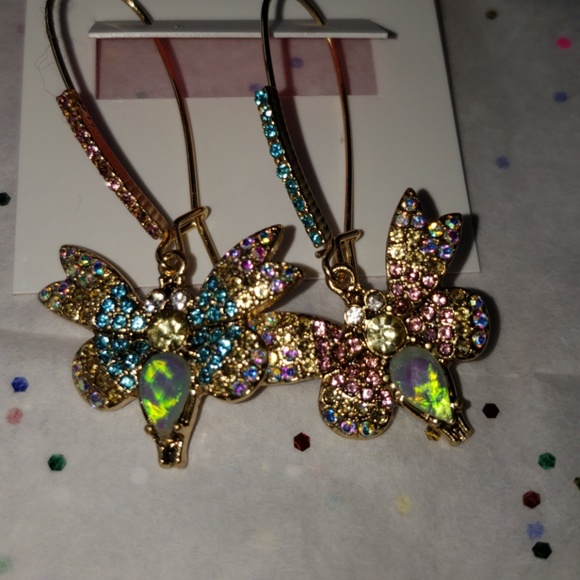 Betsey Johnson Jewelry - BETSEY JOHNSON Butterfly earrings